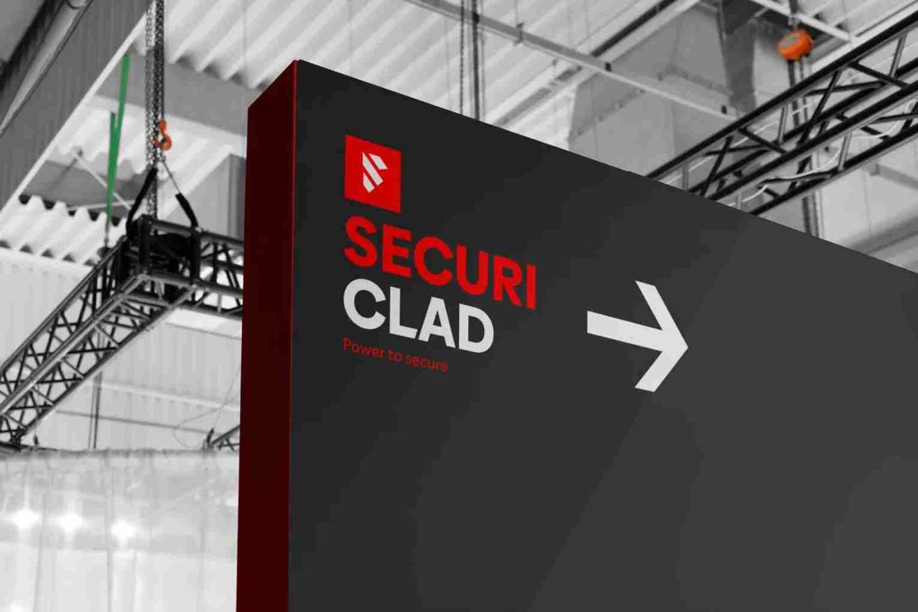 Securiclad panel sign
