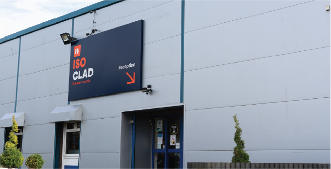 Exterior of the Isoclad manufacturing facility and reception entrance.
